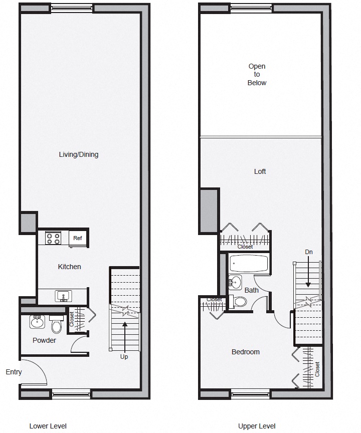 Floor plan for 1 bed, 1 bath, 1218 sqft